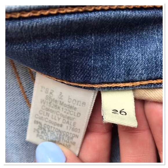 Rag & Bone Ankle Skinny Fit Jeans Mid Rise Blue Denim Size 26 - Picture 12 of 12